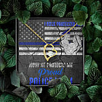 I Once Protected Him Now He Protects Me Proud Police Mom American Flag Forever Love Pendant Necklace