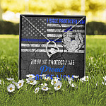 I Once Protected Him Now He Protects Me Proud Police Mom American Flag Forever Love Pendant Necklace