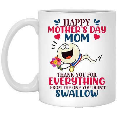 The One Didn't Swallow, White, 11 oz. White Mug