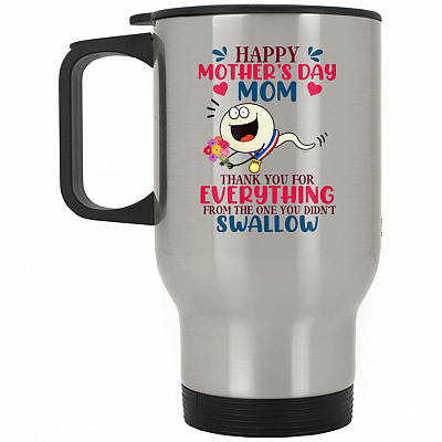 14 oz. Silver Travel Mug