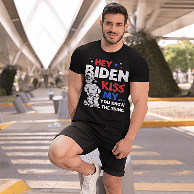 Alternative view of Biden Is Not My President T-shirt - V-neck - Anti Biden You Know the Things Shirt