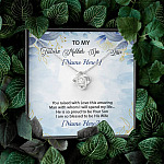 Personalized Text To My Future Mother-In-Law Saying I'm So Blessed To Be His Wife Saying Love Knot Necklace