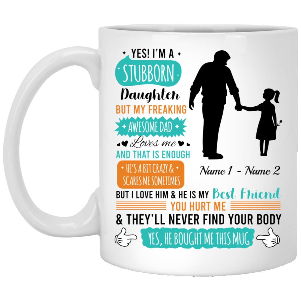 Personalized Father's Day mug, White, 11 oz. White Mug