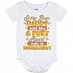 sorry boys, White, Baby Onesie - 12 Month