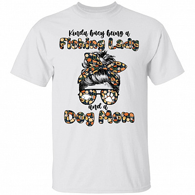 Fishing Lady Shirt, White, Unisex T-Shirt