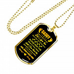 Footprint Daddy I May Just Be a Bump but I Love You More Than You'll Ever Know Dog Tag Pendant Necklace