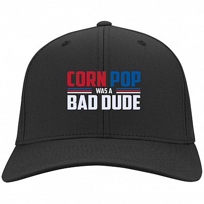 corn pop hat, Black, Twill Cap