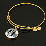 You Are My Penguin Circle Pendant Necklace - Penguin Gift Necklace - Anniversary Gift Necklace-Bangle