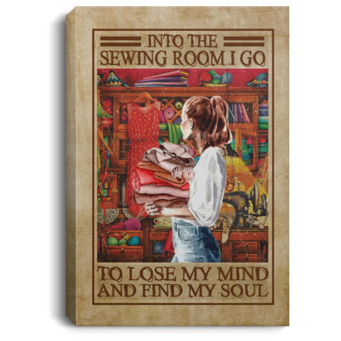 Sewing Canvas, White, 0.75'' Framed Canvas