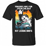 Tongues Are For Speaking Out Shirt, Black, Unisex T-Shirt