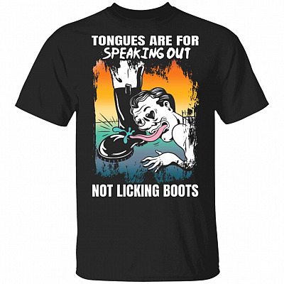 Tongues Are For Speaking Out Shirt, Black, Unisex T-Shirt