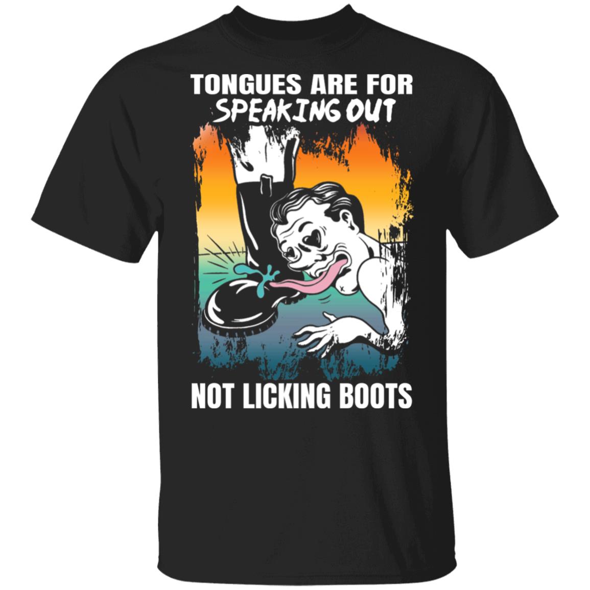 Tongues Are For Speaking Out Shirt, Black, Unisex T-Shirt