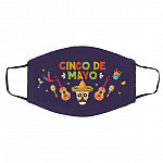 Cinco De Mayo mask, White, Cloth Face Cover – Medium/Large
