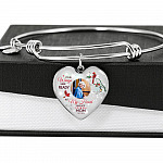 Personalized Photo Your Wings Were Ready But My Heart Was Not Cardinal Bird Heart Pendant Necklace – Bangle