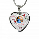 Personalized Photo Your Wings Were Ready But My Heart Was Not Cardinal Bird Heart Pendant Necklace – Bangle