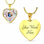 Personalized Photo Your Wings Were Ready But My Heart Was Not Cardinal Bird Heart Pendant Necklace – Bangle
