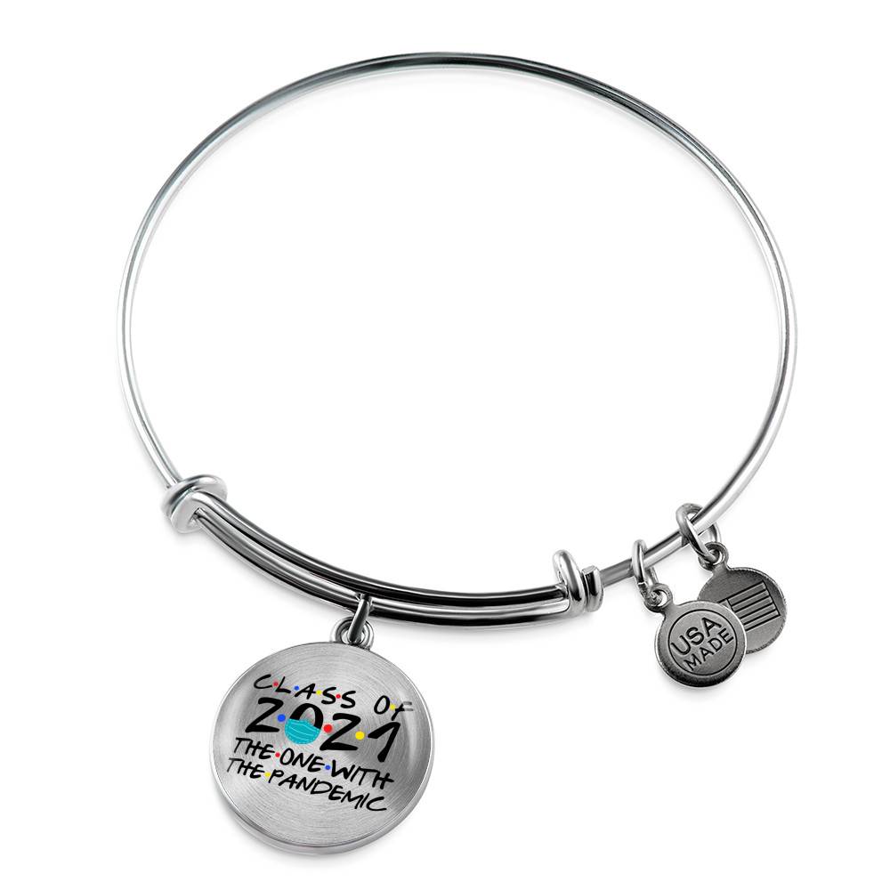 Class of 2021 the One with The Pandemic Friend Circle Pendant Necklace Graduation Gifts - Bangle