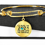 Class of 2021 the One with The Pandemic Friend Circle Pendant Necklace Graduation Gifts - Bangle