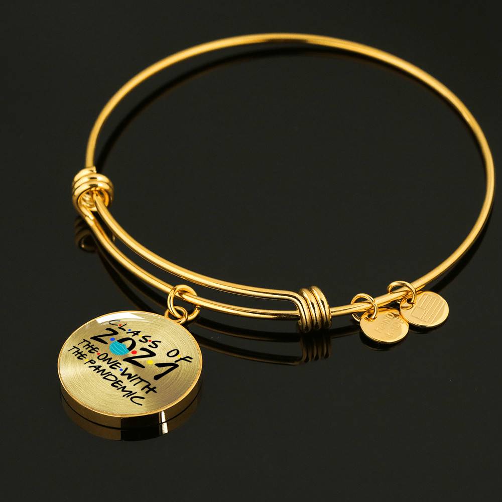 Class of 2021 the One with The Pandemic Friend Circle Pendant Necklace Graduation Gifts - Bangle