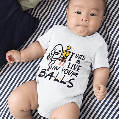 Alternative view of I Used To Lived In Your Ball Baby Onesie - Baby Infant Bodysuit