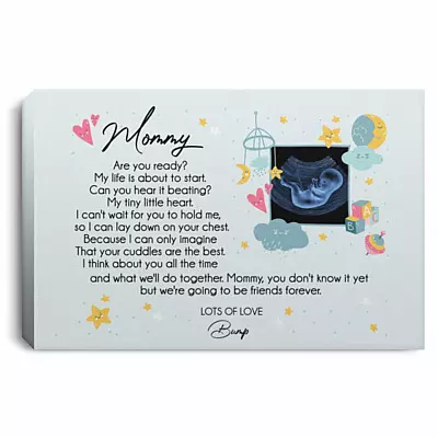 Custom Photo Mommy Are You, White, 0.75'' Framed Canvas
