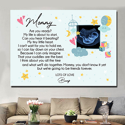 Alternative view of Custom Photo Mommy Are You Ready Wrapped Framed Canvas Prints - Unframed Poster - Home Decor Wall Art