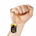 To My Dad I Will Always Be Your Little Girl and You Will Always Be My Hero Father's Day Dog Tag Pendant Necklace