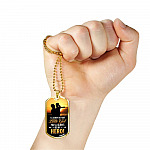 To My Dad I Will Always Be Your Little Girl and You Will Always Be My Hero Father's Day Dog Tag Pendant Necklace