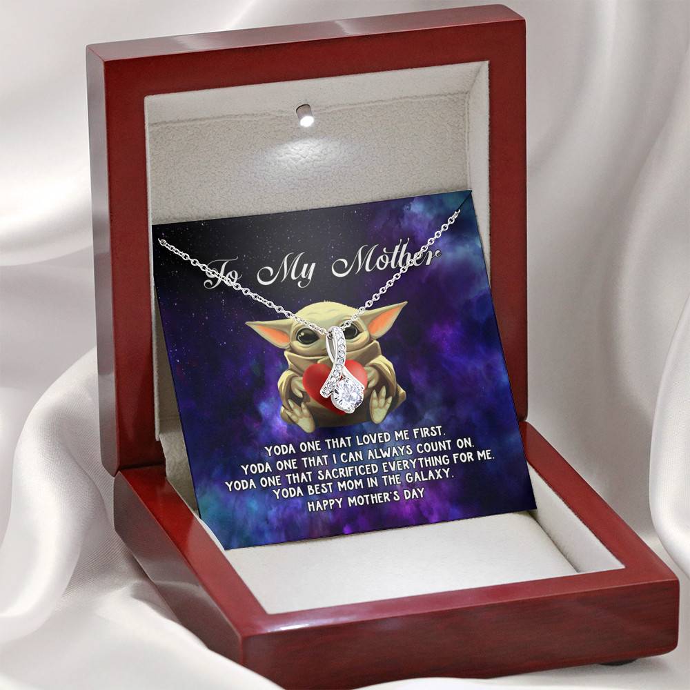 To My Mother Yoda One that Loved Me First Alluring Beauty Necklace