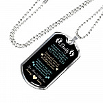 Daddy From Baby Bump Can You Feel Me I Am Wriggle And Kick Dog Tag Pendant Necklace - First Time Dad Gift - Dog Tag (Silver)