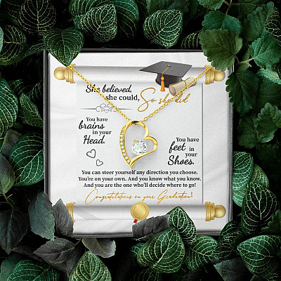 She Believed She Could So She Did Congratulations On Your Graduation Forever Love Necklace
