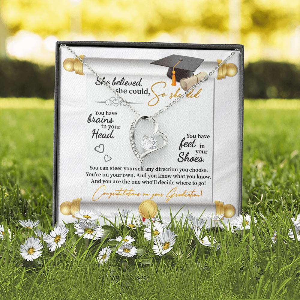 She Believed She Could So She Did Congratulations On Your Graduation Forever Love Necklace