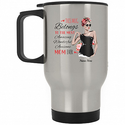 14 oz. Silver Travel Mug