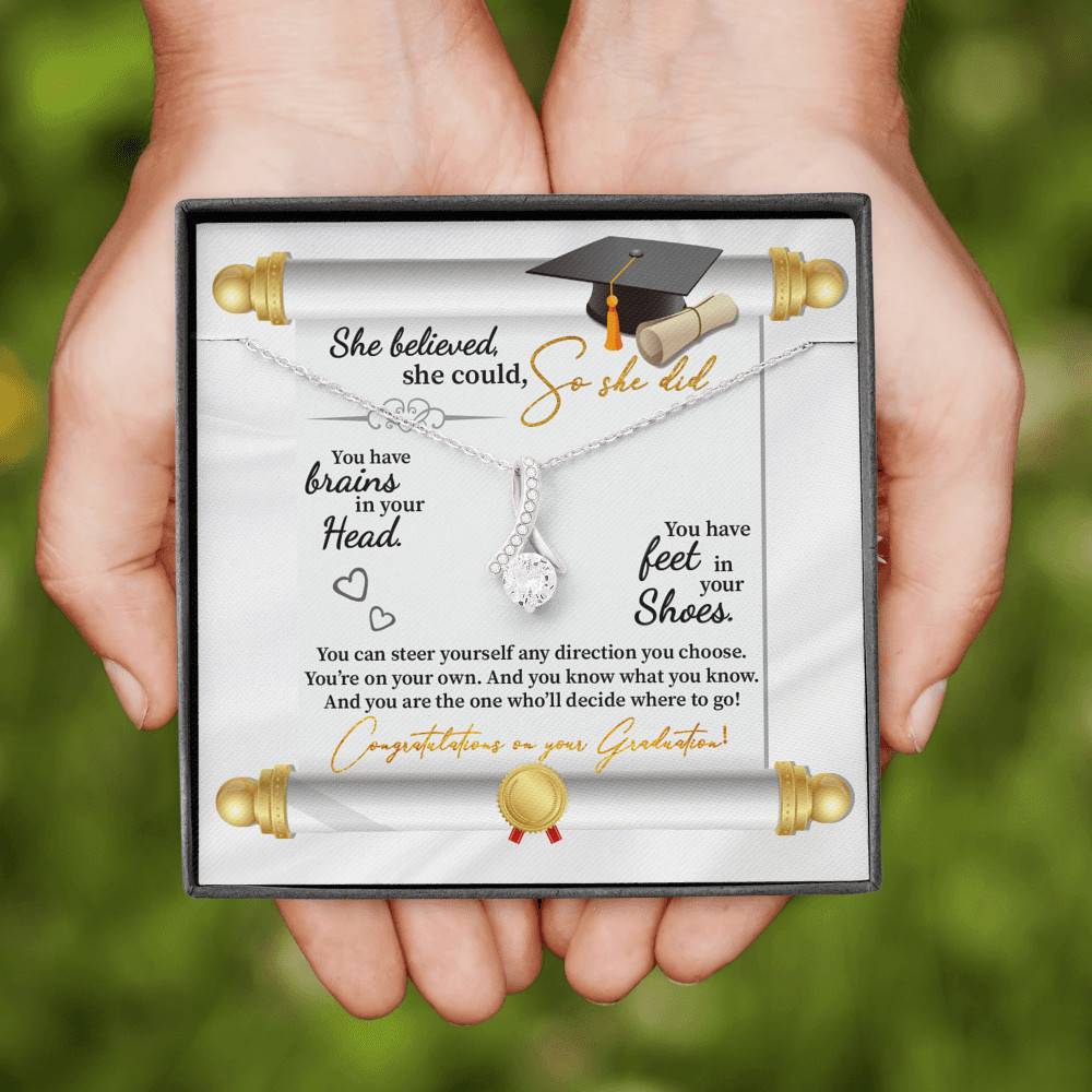 She Believed She Could So She Did Congratulations On Your Graduation Joined Alluring Beauty Necklace