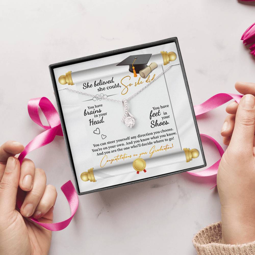 She Believed She Could So She Did Congratulations On Your Graduation Joined Alluring Beauty Necklace