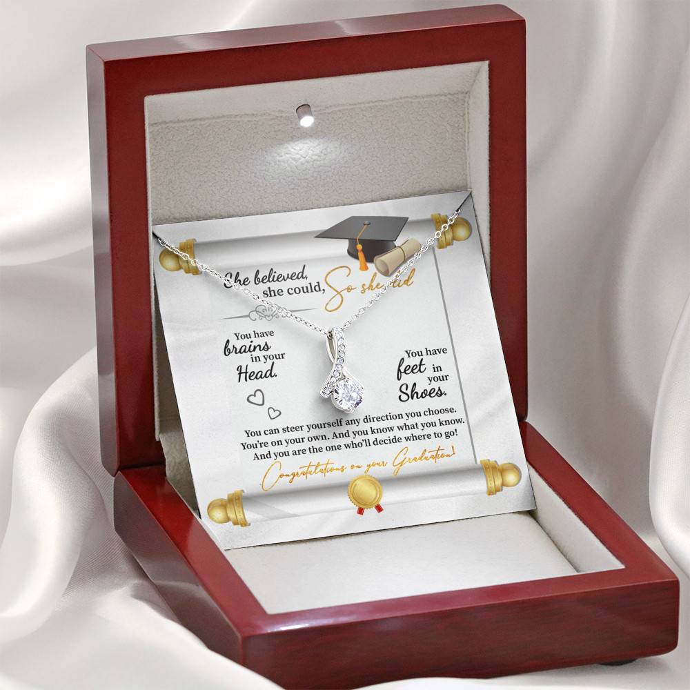 She Believed She Could So She Did Congratulations On Your Graduation Joined Alluring Beauty Necklace