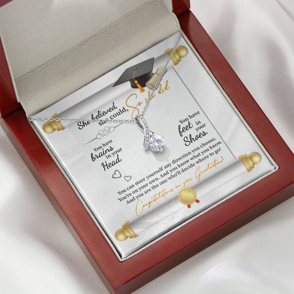 She Believed She Could So She Did Congratulations On Your Graduation Joined Alluring Beauty Necklace