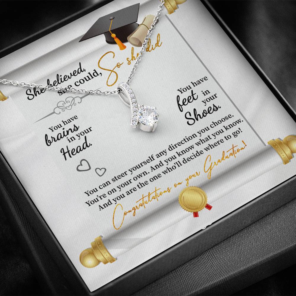 She Believed She Could So She Did Congratulations On Your Graduation Joined Alluring Beauty Necklace