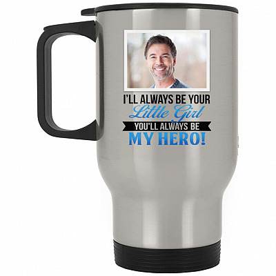 14 oz. Silver Travel Mug