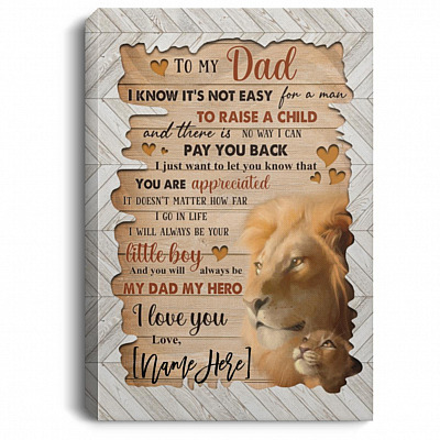 Personalized to My Dad I Know, White, 0.75'' Framed Canvas