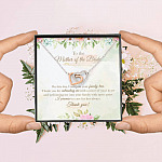 To The Mother Of The Bride On This Day I Will Join Your Family Tree From Groom Interlocking Hearts Pendant Necklace