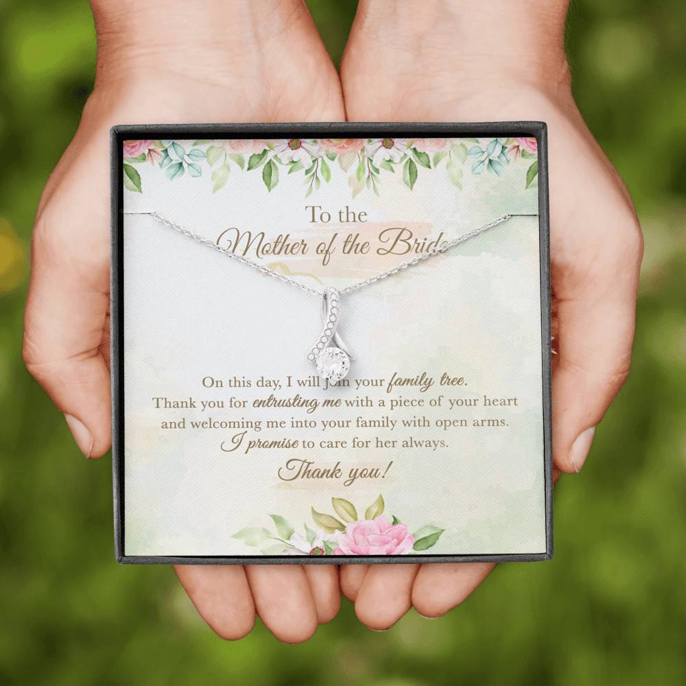 To The Mother Of The Bride On This Day I Will Join Your Family Tree From Groom Alluring Beauty Necklace