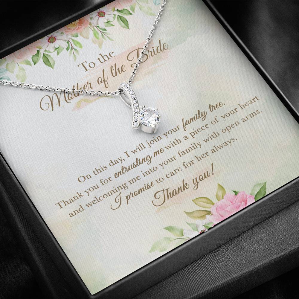 To The Mother Of The Bride On This Day I Will Join Your Family Tree From Groom Alluring Beauty Necklace