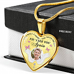 Personalized Custom Photo I Will Carry You With Me Till I See You Again Memorial Picture Heart Pendant Necklace Personalized Custom Photo I Will Carry You With Me Till I See You Again Memorial Picture Heart Pendant Necklace