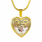 Personalized Custom Photo I Will Carry You With Me Till I See You Again Memorial Picture Heart Pendant Necklace Personalized Custom Photo I Will Carry You With Me Till I See You Again Memorial Picture Heart Pendant Necklace