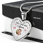 Personalized Custom Photo I Will Carry You With Me Till I See You Again Memorial Picture Heart Pendant Necklace Personalized Custom Photo I Will Carry You With Me Till I See You Again Memorial Picture Heart Pendant Necklace