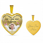 Personalized Custom Photo I Will Carry You With Me Till I See You Again Memorial Picture Heart Pendant Necklace Personalized Custom Photo I Will Carry You With Me Till I See You Again Memorial Picture Heart Pendant Necklace
