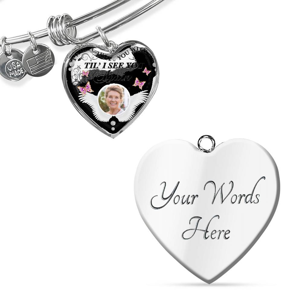 Personalized Custom Photo I Will Carry You With Me Till I See You Again Memorial Picture Heart Pendant Necklace Personalized Custom Photo I Will Carry You With Me Till I See You Again Memorial Picture Heart Pendant Necklace