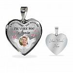 Personalized Custom Photo I Will Carry You With Me Till I See You Again Memorial Picture Heart Pendant Necklace Personalized Custom Photo I Will Carry You With Me Till I See You Again Memorial Picture Heart Pendant Necklace