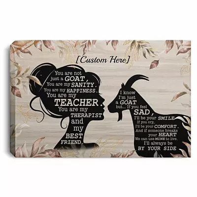 Personalized You Are Not Just Poster, White, 0.75'' Framed Canvas